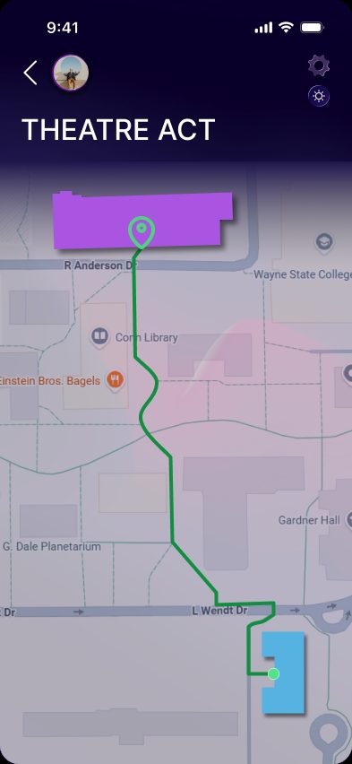 Campus Events, map in my next events