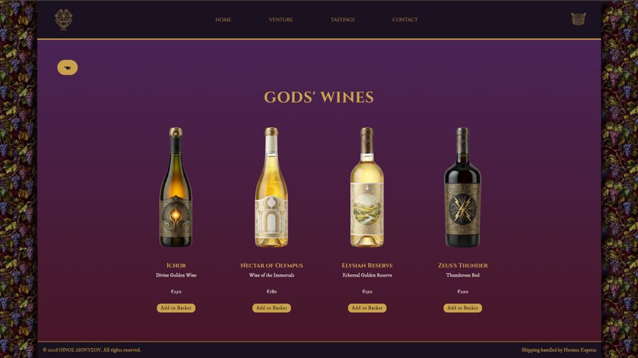 Oinos Dionysou, vini degli dei