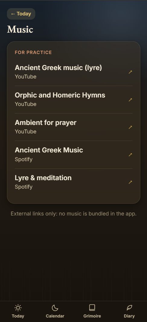 Hestia, musica