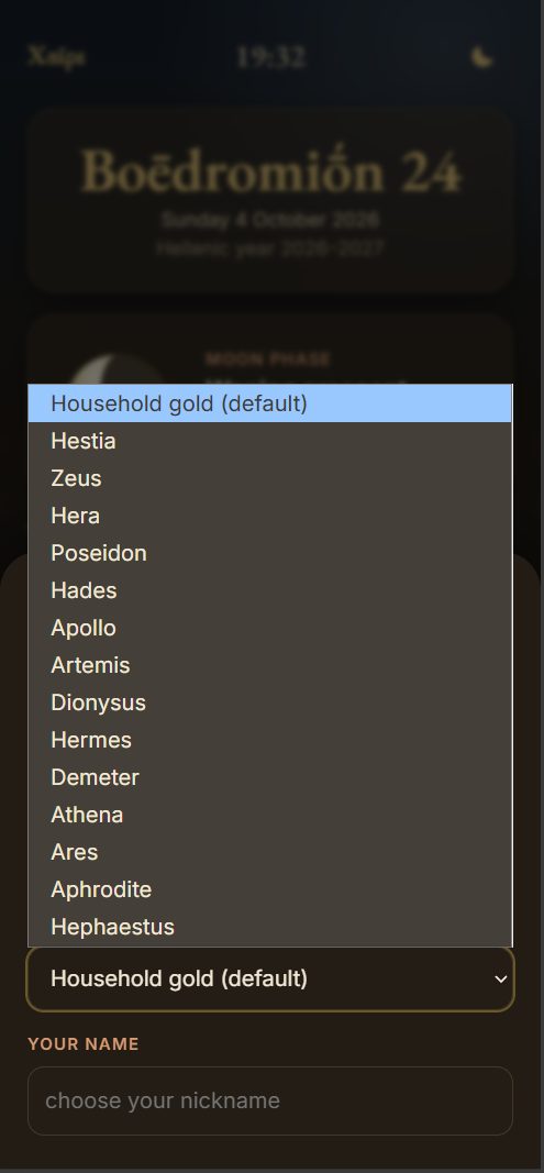 Hestia, tema divino