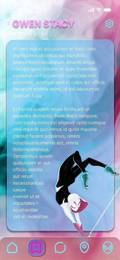 Spider-Net, spider people - info - gwen