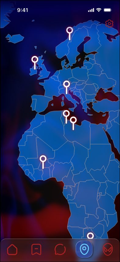 Spider-Net, map