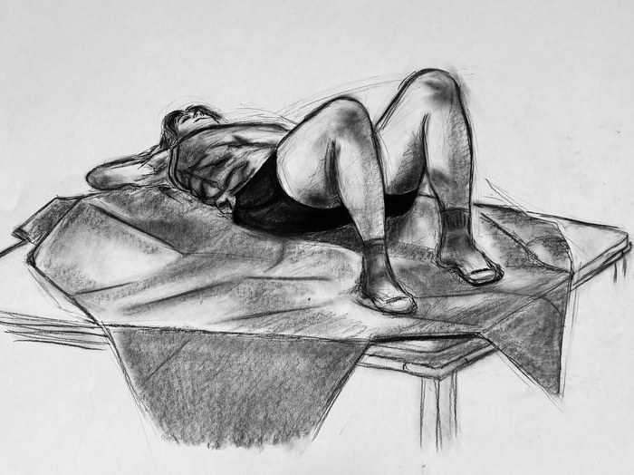 La figura, figure drawing, carboncino