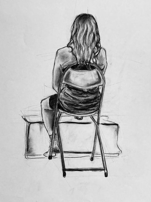 La figura, figure drawing, carboncino